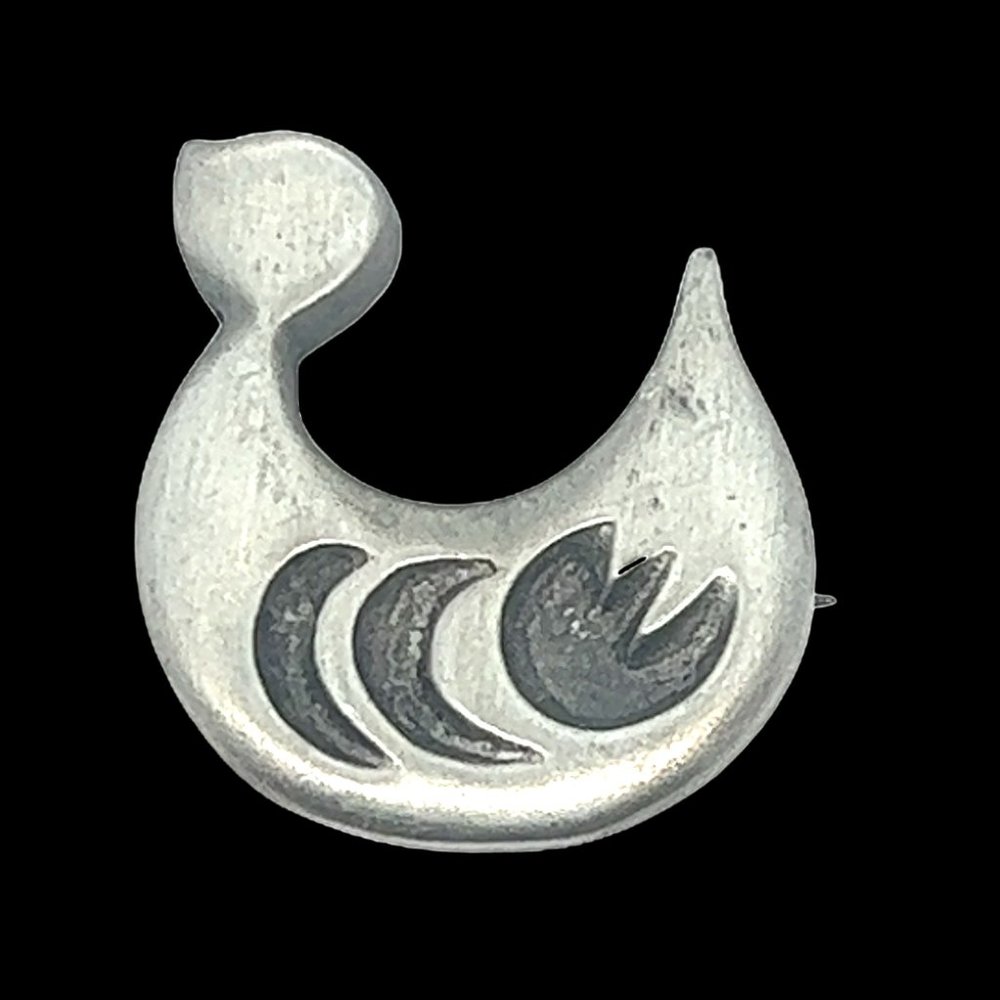 Vintage Signed RC Alaskan Seal Pin Brooch